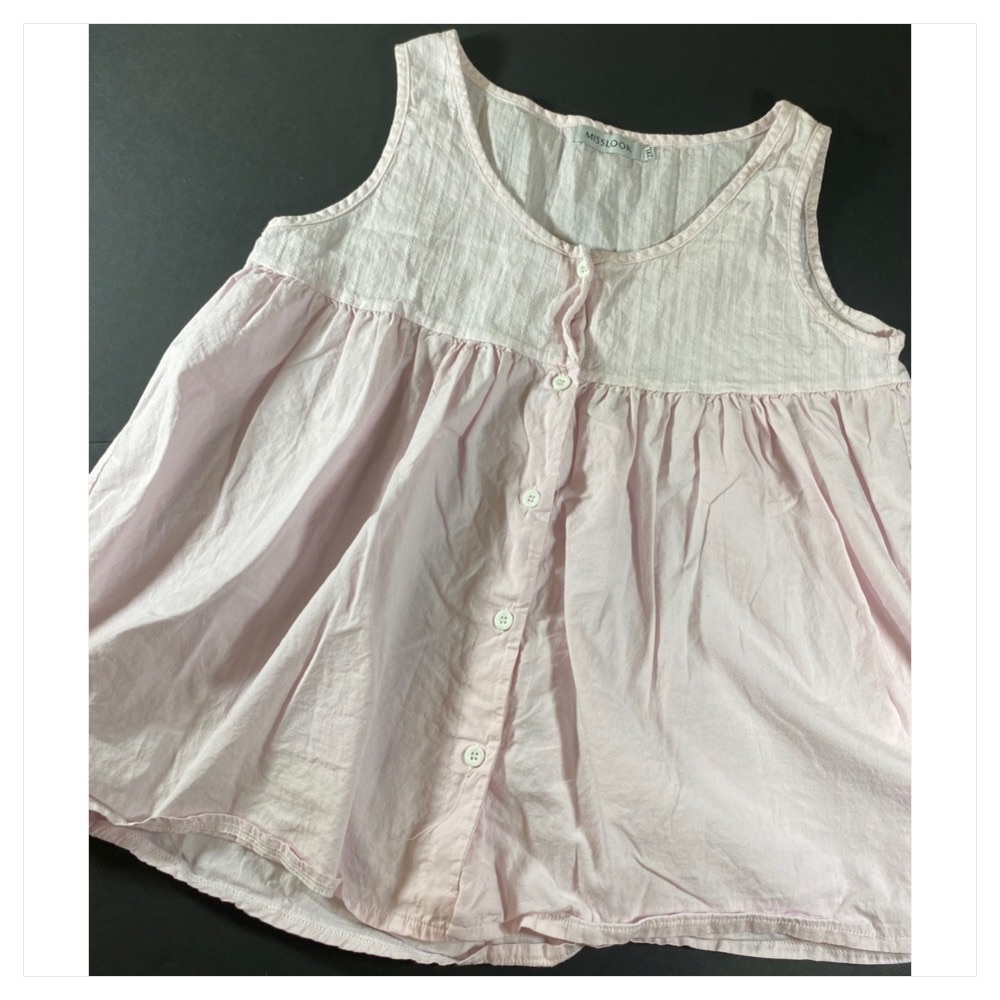 Misslook Size 2XL Pink Sleepwear Tank Top